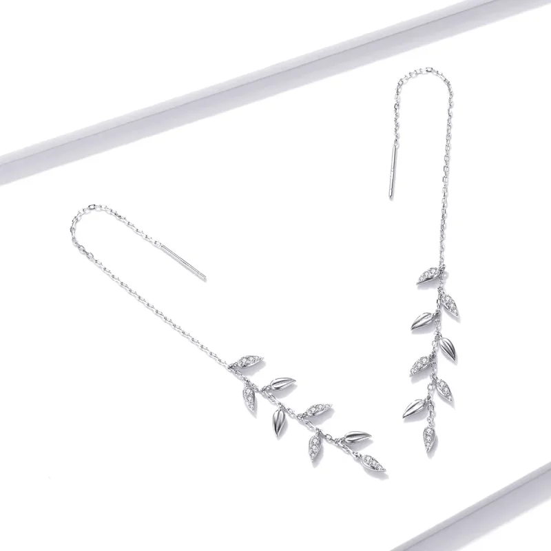(bilde for) Pandora Style Silver Shiny Wheat Dangle øredobber - BSE447 - Vis 4