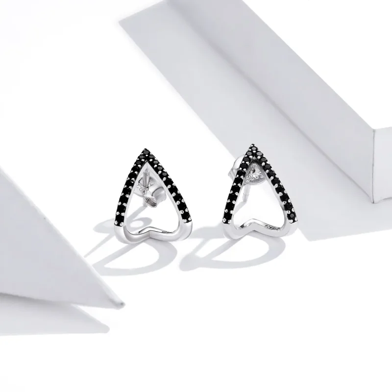 (bilde for) Pandora Style Silver Simple Geometry øredobber - SCE924 - Vis 2