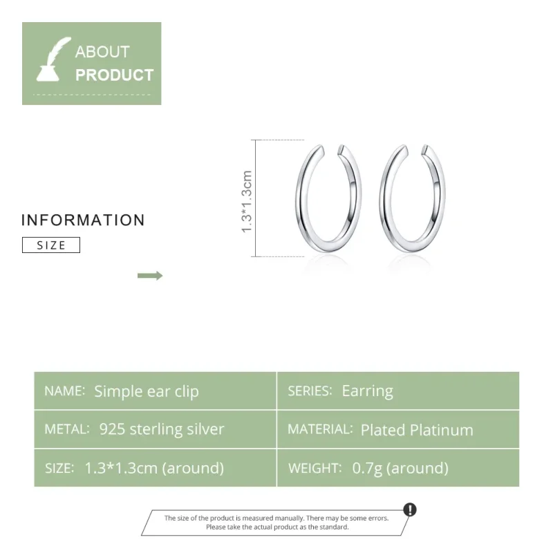 (bilde for) Pandora Style Silver Simple Hoop øredobber - SCE647 - Vis 8