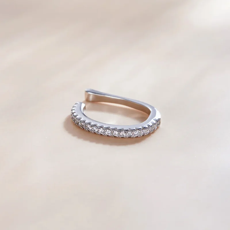 (bilde for) Pandora Style Silver Single Ear Ear clip - SCE1022 - Vis 2