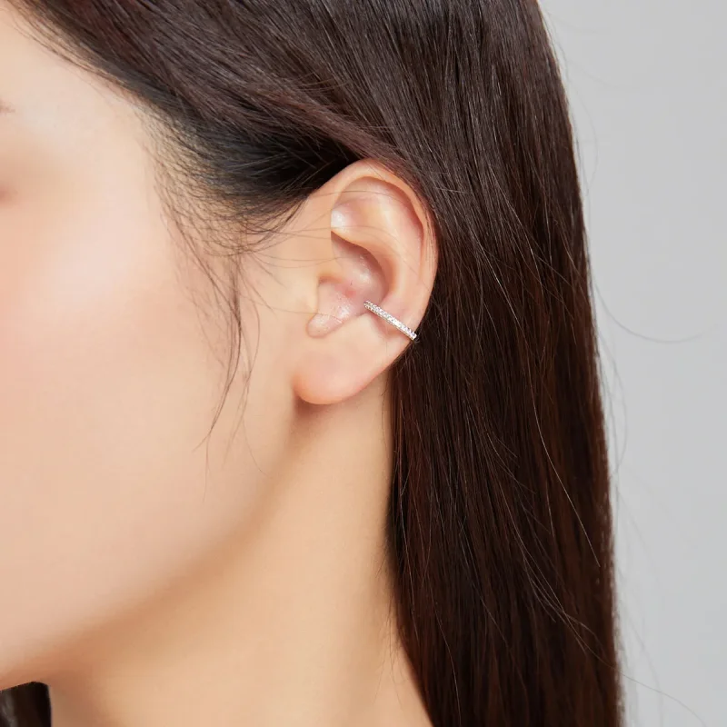 (bilde for) Pandora Style Silver Single Ear Ear clip - SCE1022 - Vis 5