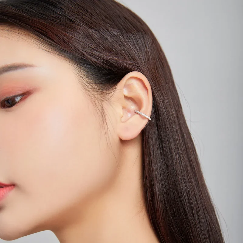 (bilde for) Pandora Style Silver Single Ear Ear clip - SCE1022 - Vis 6