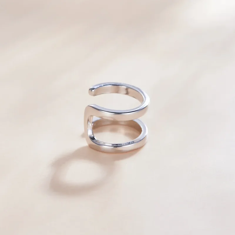 (bilde for) Pandora Style Silver Single Ear Ear clip - SCE1025 - Vis 2