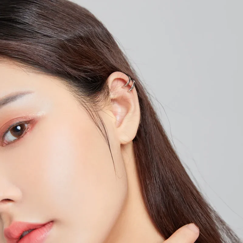 (bilde for) Pandora Style Silver Single Ear Ear clip - SCE1025 - Vis 6
