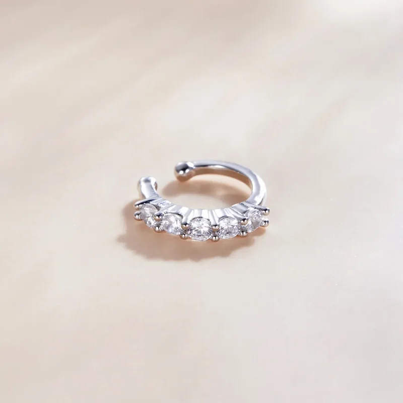 (bilde for) Pandora Style Silver Single Ear Ear clip - SCE1026 - Vis 2