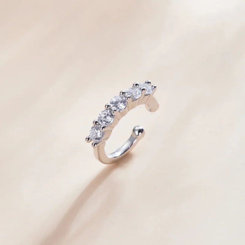 (bilde for) Pandora Style Silver Single Ear Ear clip - SCE1026 - Vis 3