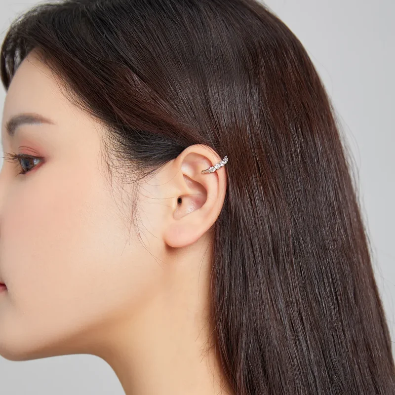 (bilde for) Pandora Style Silver Single Ear Ear clip - SCE1026 - Vis 6