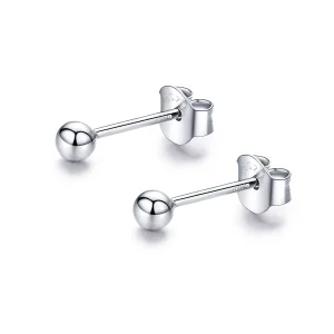 (bilde for) Pandora Style Silver Small Ball Stud øredobber - SCE581
