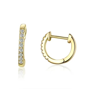 (bilde for) Pandora Style Silver Small Circle Hoop øredobber - SCE498