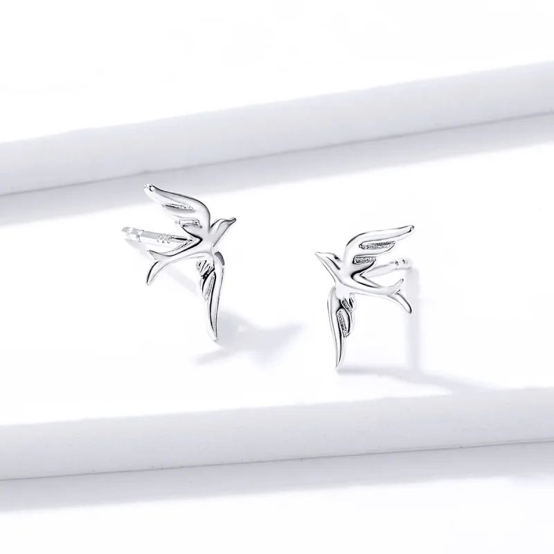 (bilde for) Pandora Style Silver Spring Swallow Stud øredobber - BSE302 - Vis 3