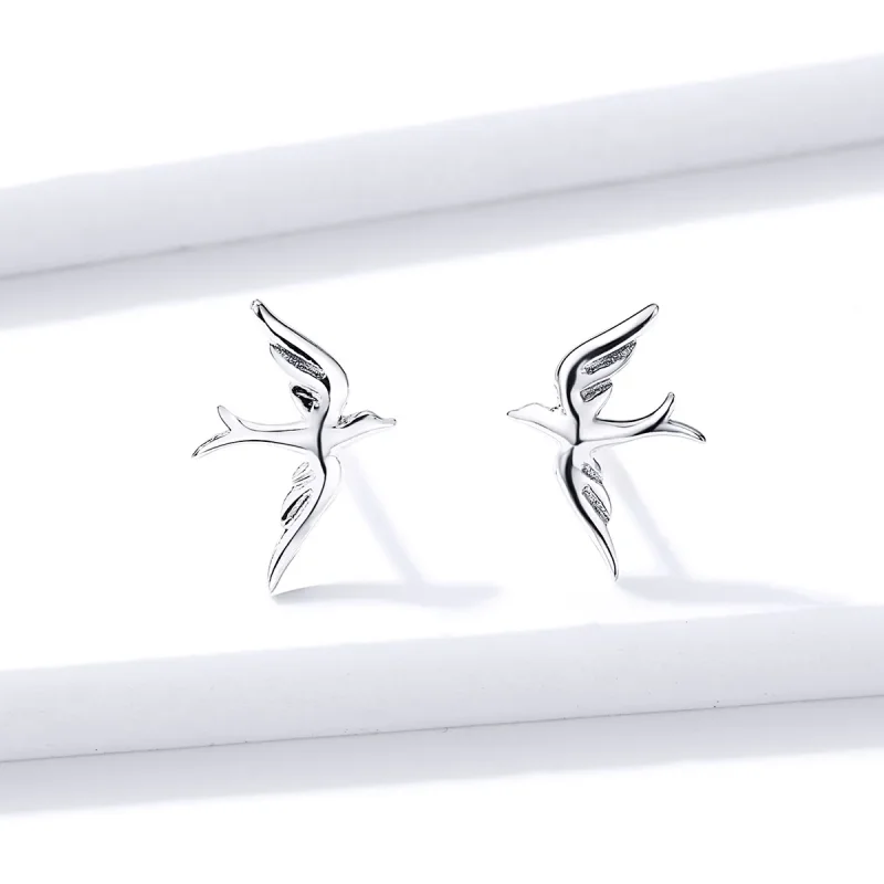 (bilde for) Pandora Style Silver Spring Swallow Stud øredobber - BSE302 - Vis 4