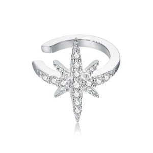 (bilde for) Pandora Style Silver Star Øreklips - SCE999-A