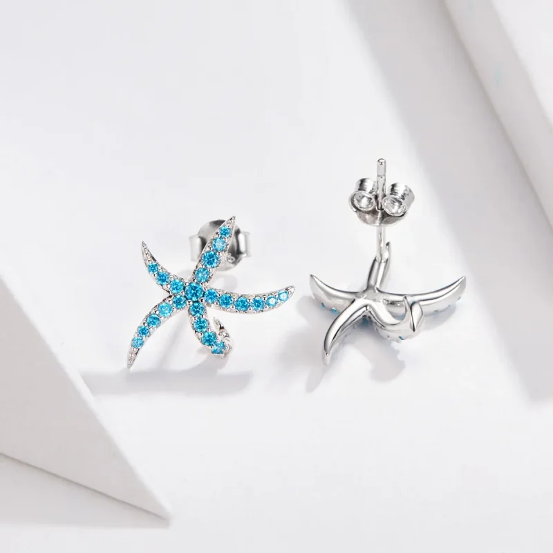 (bilde for) Pandora Style Silver Starfish Stud øredobber - BSE136 - Vis 2