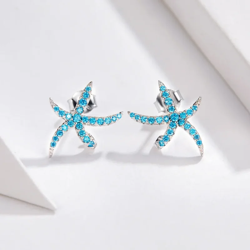 (bilde for) Pandora Style Silver Starfish Stud øredobber - BSE136 - Vis 4