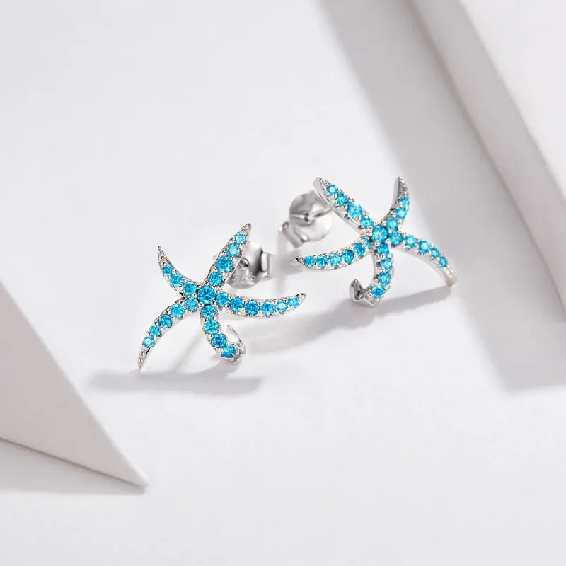 (bilde for) Pandora Style Silver Starfish Stud øredobber - BSE136 - Vis 5