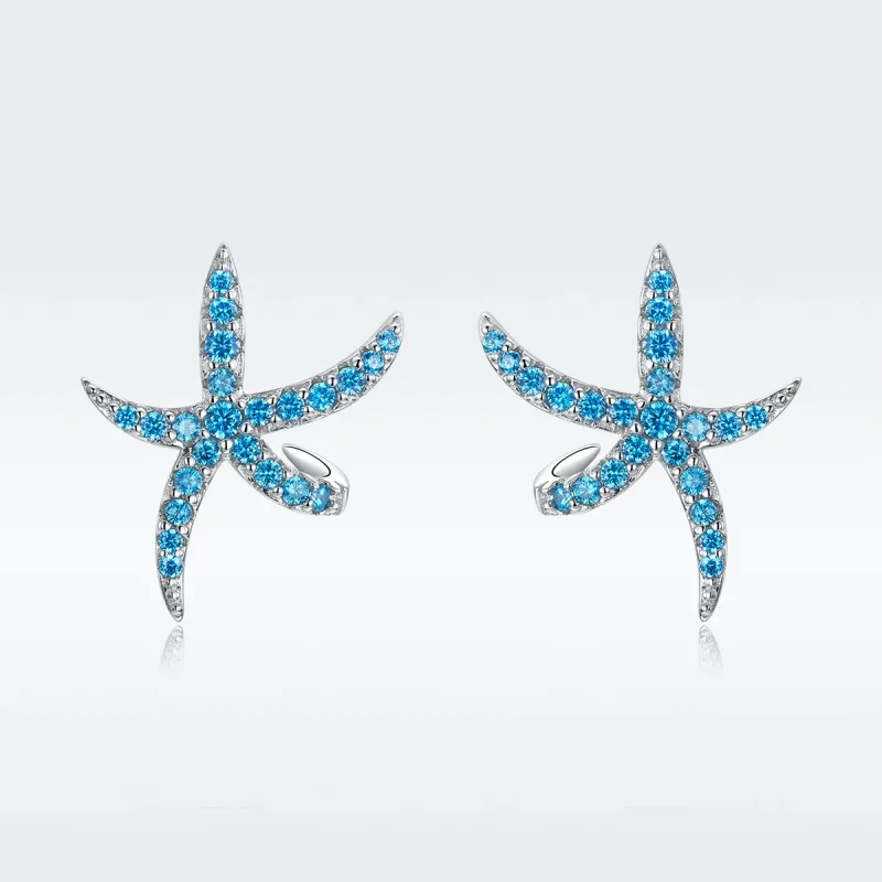 (bilde for) Pandora Style Silver Starfish Stud øredobber - BSE136 - Vis 6