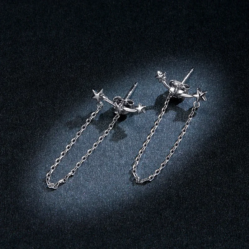 (bilde for) Pandora Style Silver Starry Dangle øredobber - BSE361 - Vis 5