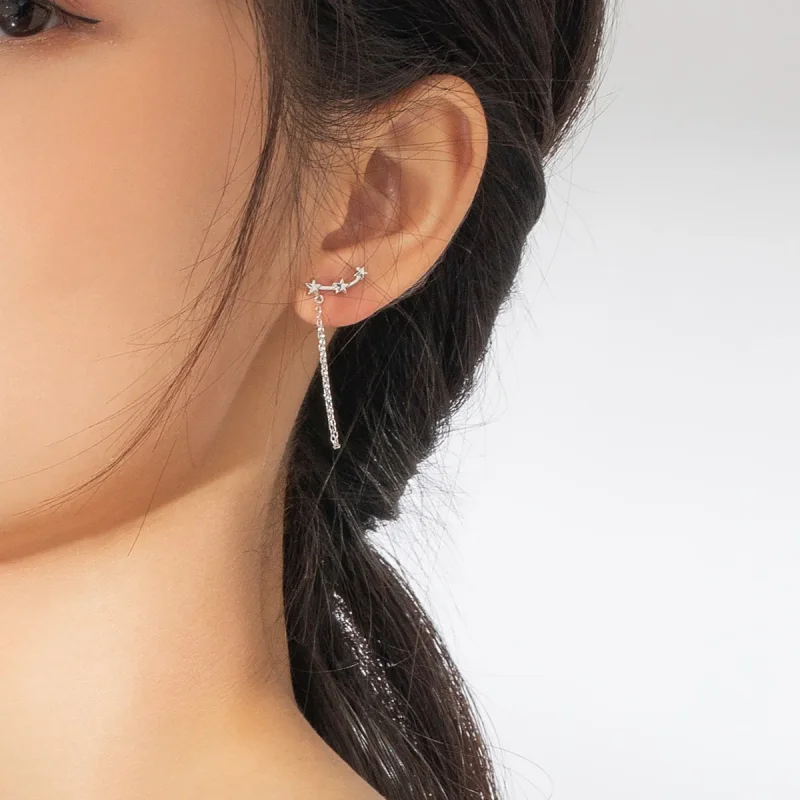 (bilde for) Pandora Style Silver Starry Dangle øredobber - BSE361 - Vis 7