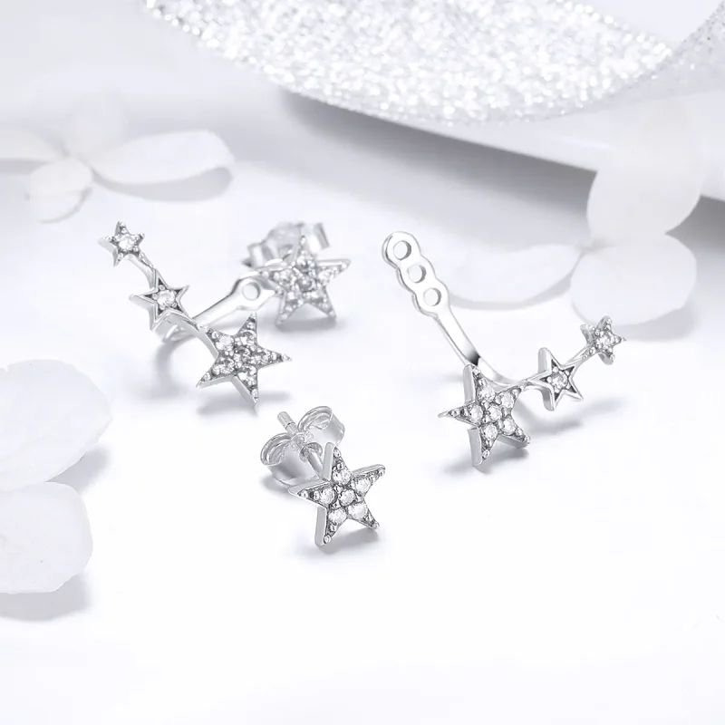 (bilde for) Pandora Style Silver Stars øredobber - SCE448 - Vis 2