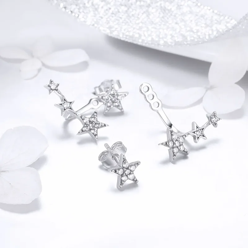 (bilde for) Pandora Style Silver Stars øredobber - SCE448 - Vis 6