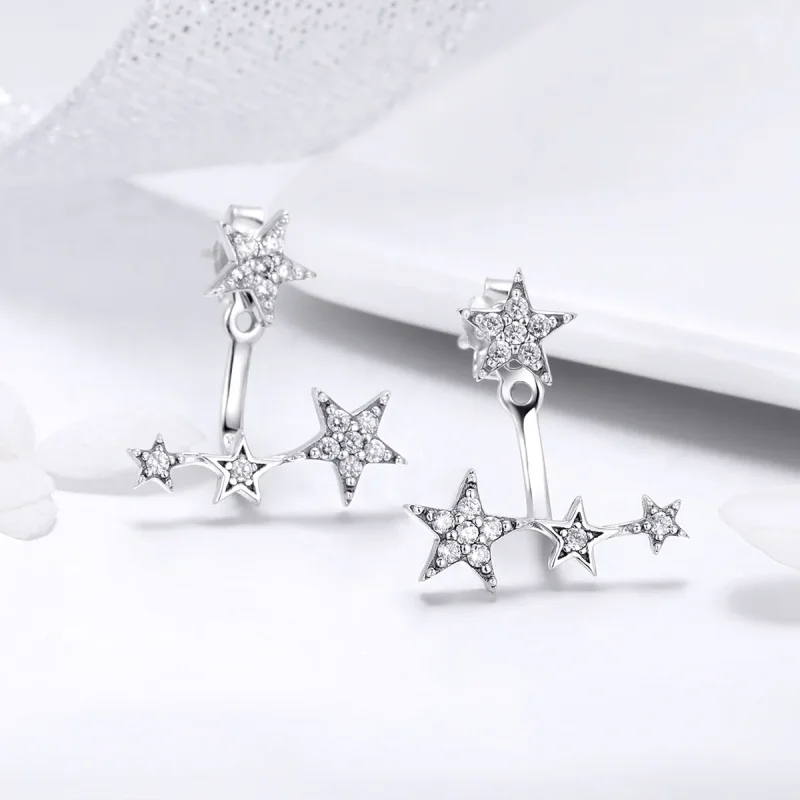 (bilde for) Pandora Style Silver Stars øredobber - SCE448 - Vis 7