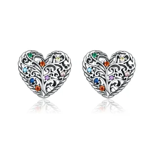 (bilde for) Pandora Style Silver Tree of Life ørepynt - SCE933