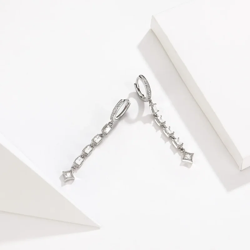 (bilde for) Pandora Style Silver Ziron Love Hengende øredobber - SCE583 - Vis 3