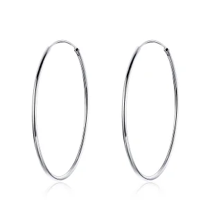 (bilde for) Pandora Style Sølv Big Ear Ring Hoop Øredobber - SCE598