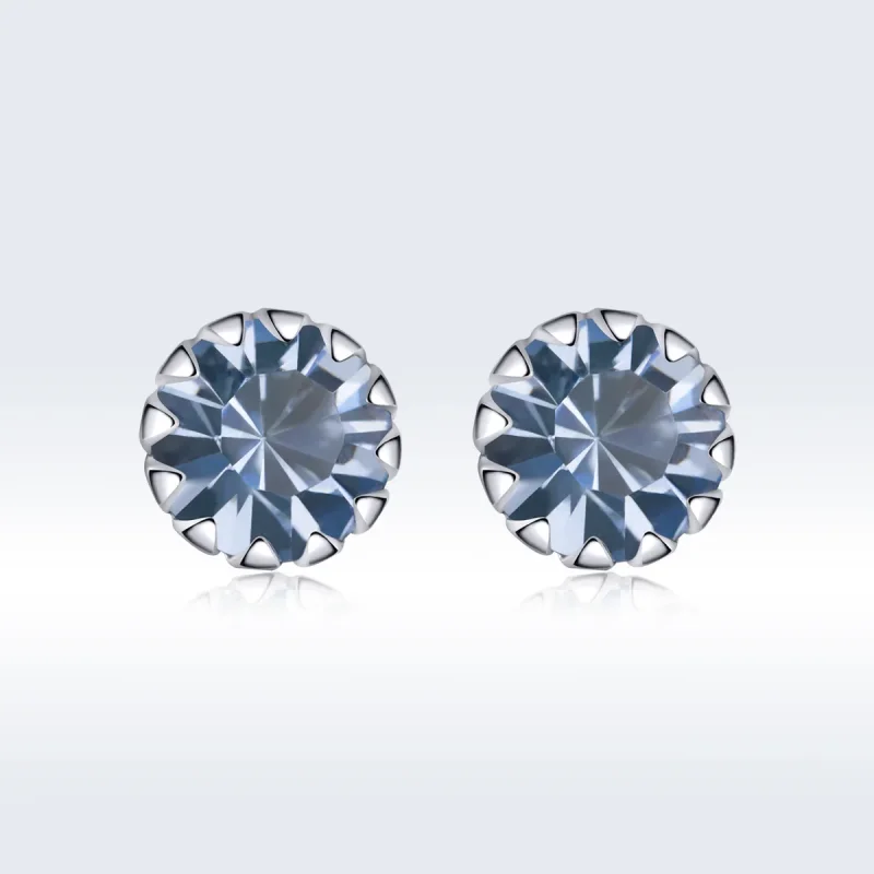 (bilde for) Pandora Style Sølv Birthstone March Stud øredobber - SCE862-3 - Vis 3
