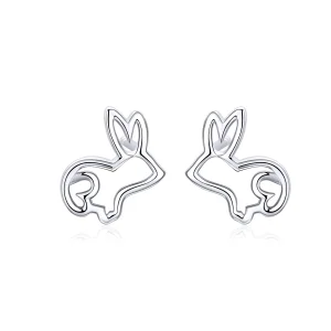 (bilde for) Pandora Style Sølv Bunny Stud øredobber - SCE698