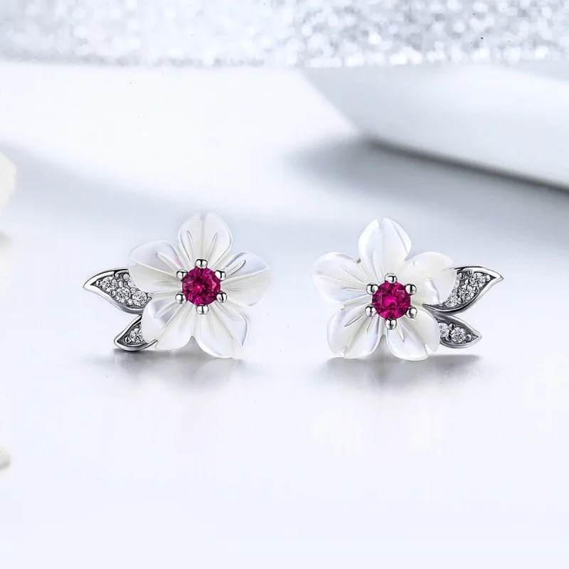 (bilde for) Pandora Style Sølv Cherry Blossom Stud øredobber - BSE055 - Vis 2