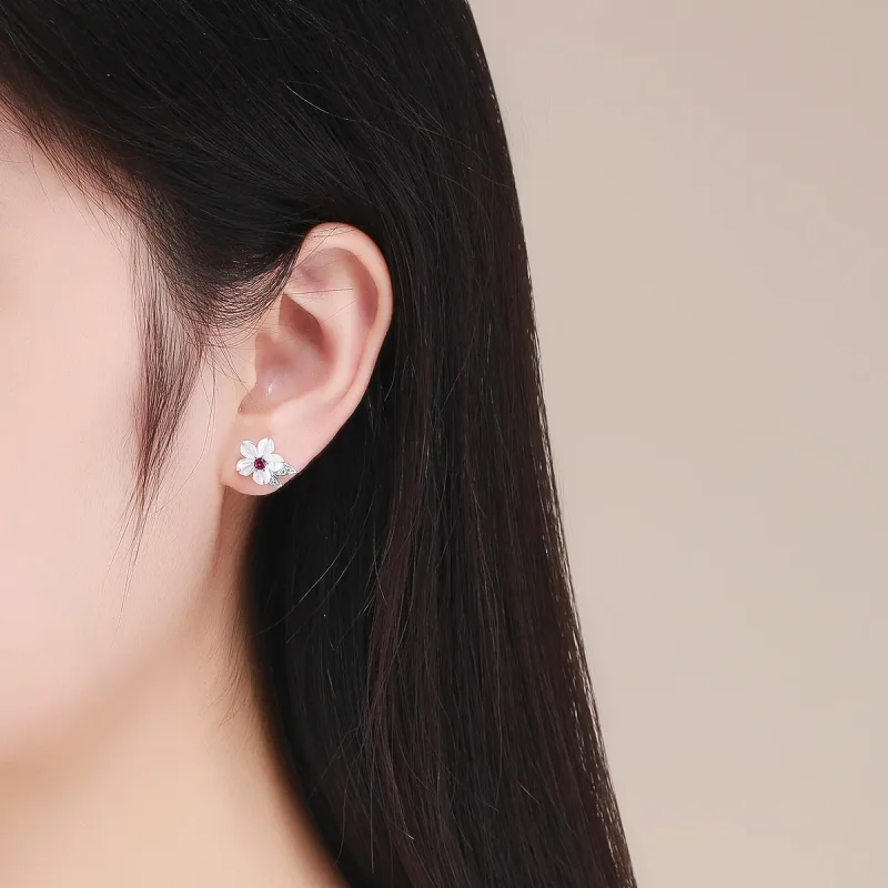 (bilde for) Pandora Style Sølv Cherry Blossom Stud øredobber - BSE055 - Vis 5