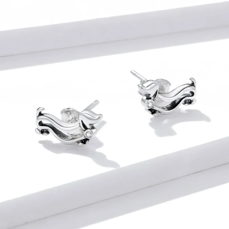 (bilde for) Pandora Style Sølv Dachshund ørepynt - SCE952 - Vis 2