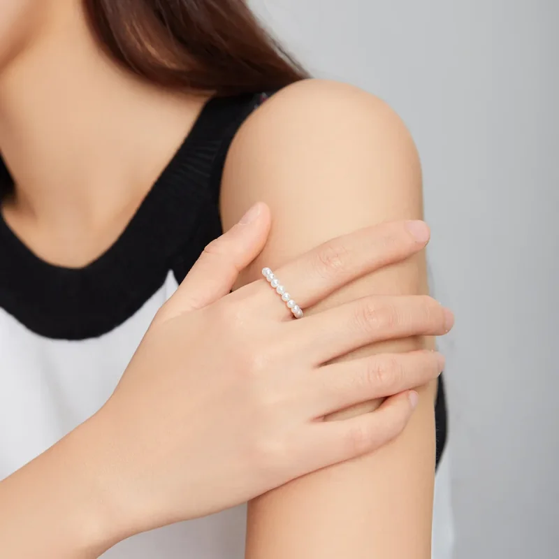 (bilde for) Pandora Style Sølv enkel perle Øreklips - SCE1010 - Vis 9