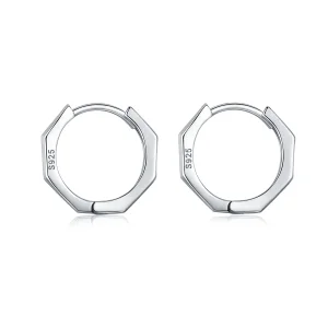 (bilde for) Pandora Style Sølv enkle øredobber Hoop øredobber - SCE622