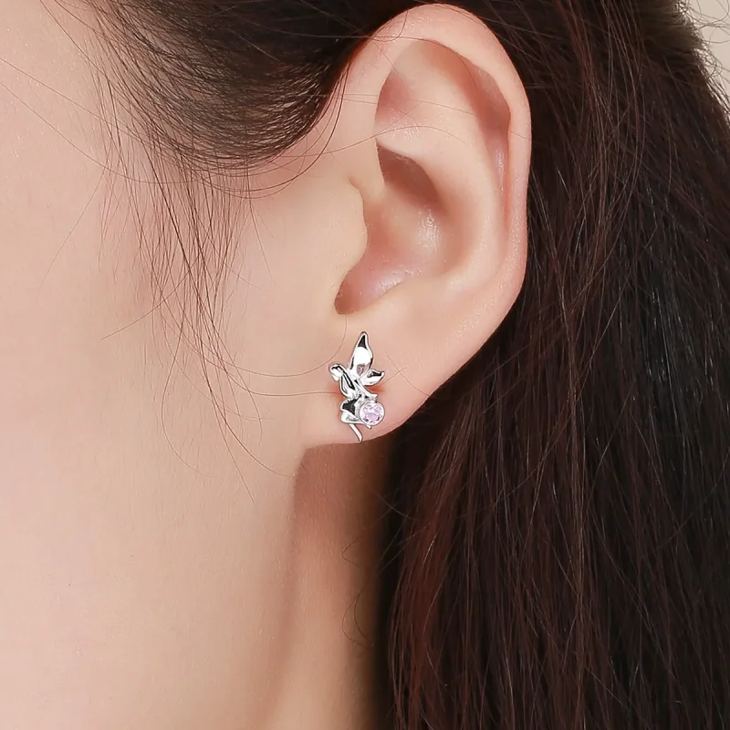 (bilde for) Pandora Style Sølv Flower Fairy øredobber - SCE395 - Vis 6