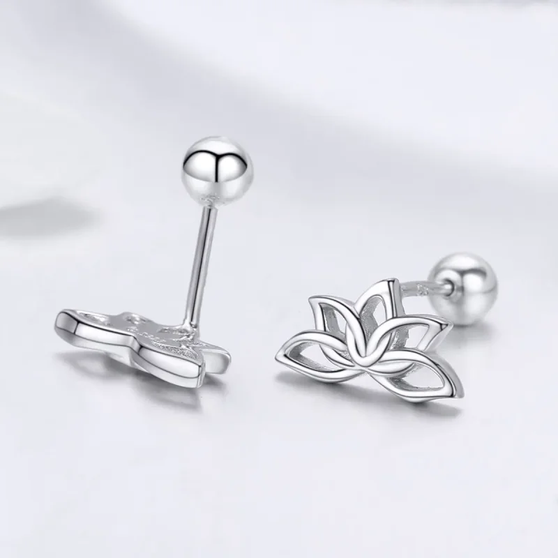 (bilde for) Pandora Style Sølv Fresh Lotus Stud øredobber - BSE024 - Vis 4
