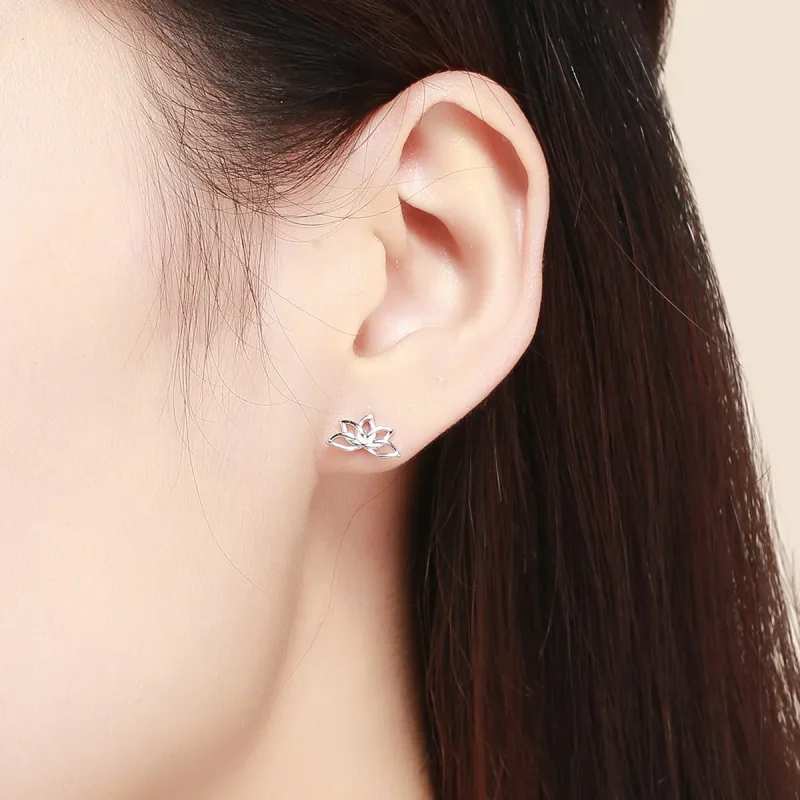 (bilde for) Pandora Style Sølv Fresh Lotus Stud øredobber - BSE024 - Vis 5