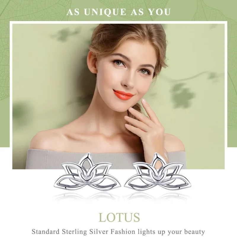 (bilde for) Pandora Style Sølv Fresh Lotus Stud øredobber - BSE024 - Vis 6