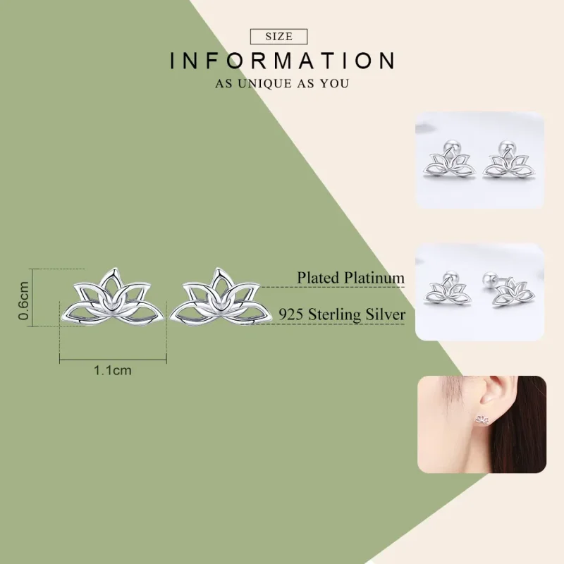 (bilde for) Pandora Style Sølv Fresh Lotus Stud øredobber - BSE024 - Vis 7