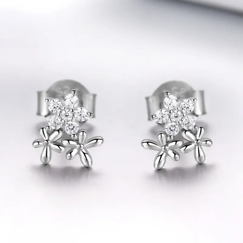 (bilde for) Pandora Style sølv Gypsophila øredobber - BSE030 - Vis 4