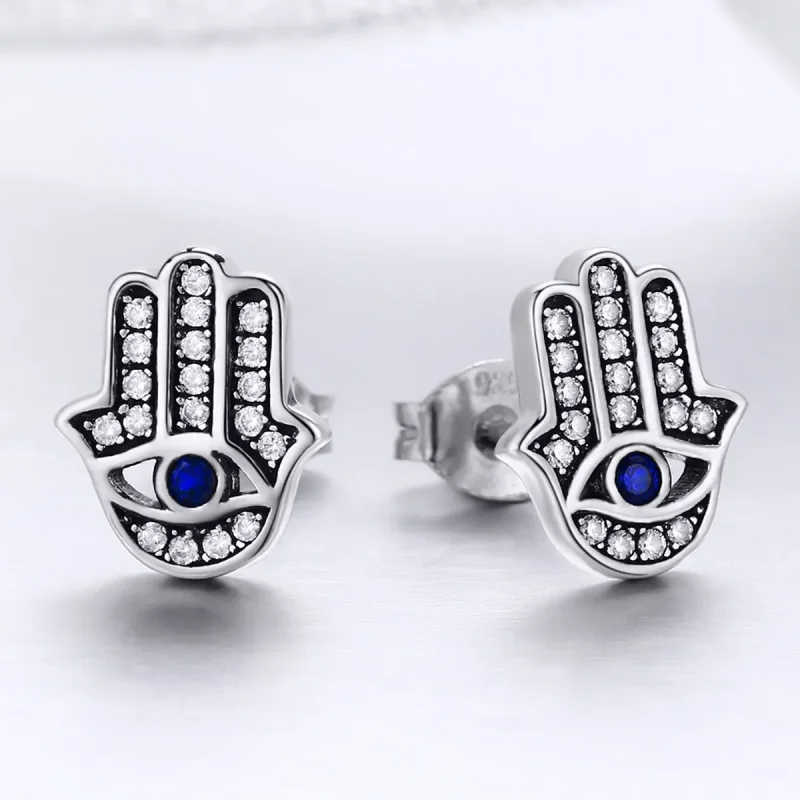 (bilde for) Pandora Style Sølv Hamsa øredobber - SCE389 - Vis 2