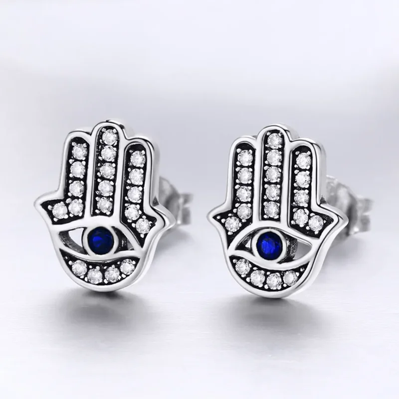 (bilde for) Pandora Style Sølv Hamsa øredobber - SCE389 - Vis 5