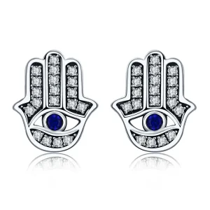 (bilde for) Pandora Style Sølv Hamsa øredobber - SCE389