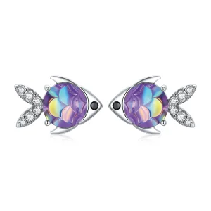 (bilde for) Pandora Style Sølv Happy Little Fish Stud øredobber - SCE1028