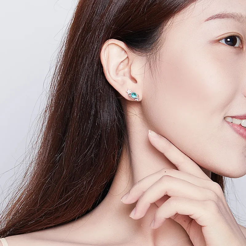 (bilde for) Pandora Style Sølv Interstellar Stud øredobber - SCE701 - Vis 7