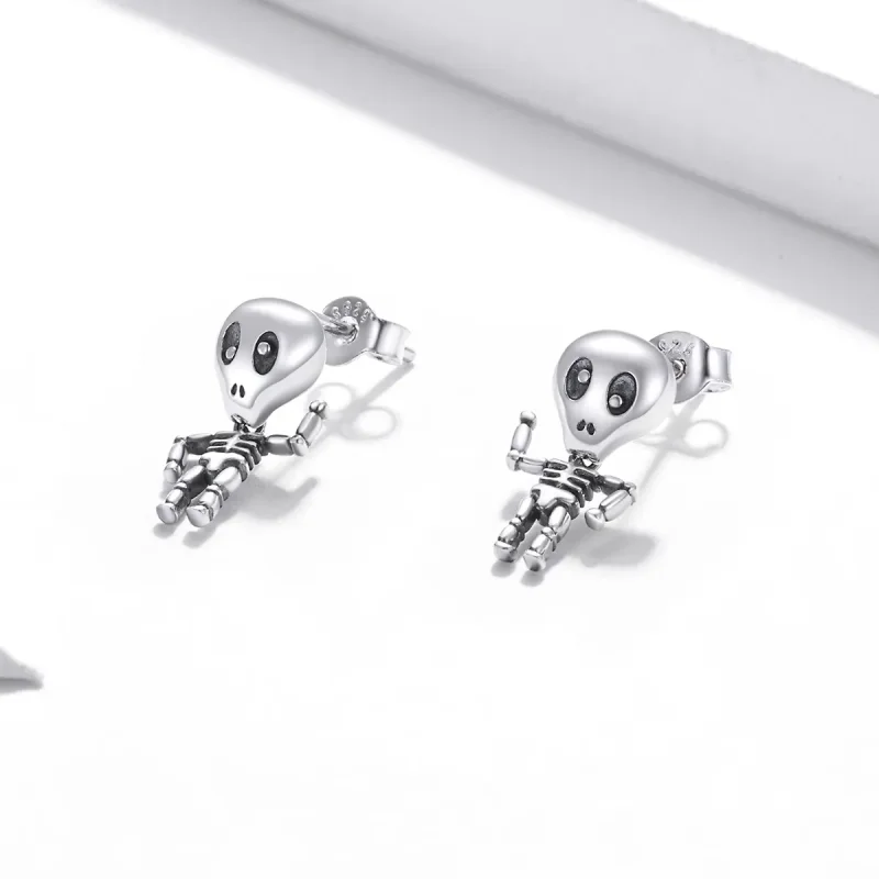 (bilde for) Pandora Style Sølv Kule Skeleton Stud øredobber - SCE1110 - Vis 2