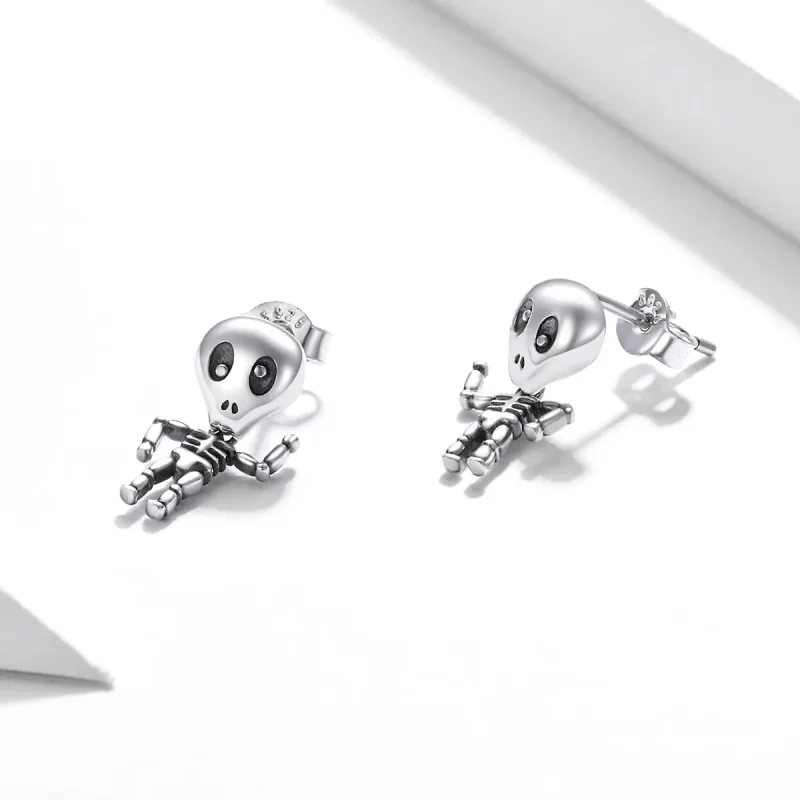 (bilde for) Pandora Style Sølv Kule Skeleton Stud øredobber - SCE1110 - Vis 3