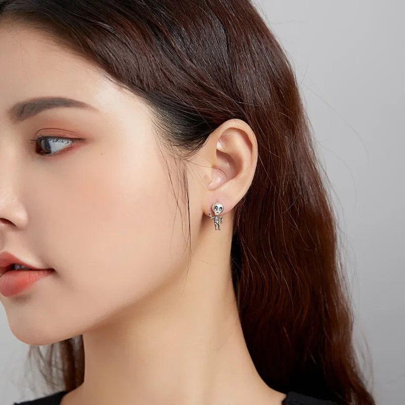 (bilde for) Pandora Style Sølv Kule Skeleton Stud øredobber - SCE1110 - Vis 5