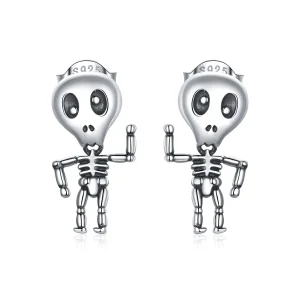 (bilde for) Pandora Style Sølv Kule Skeleton Stud øredobber - SCE1110